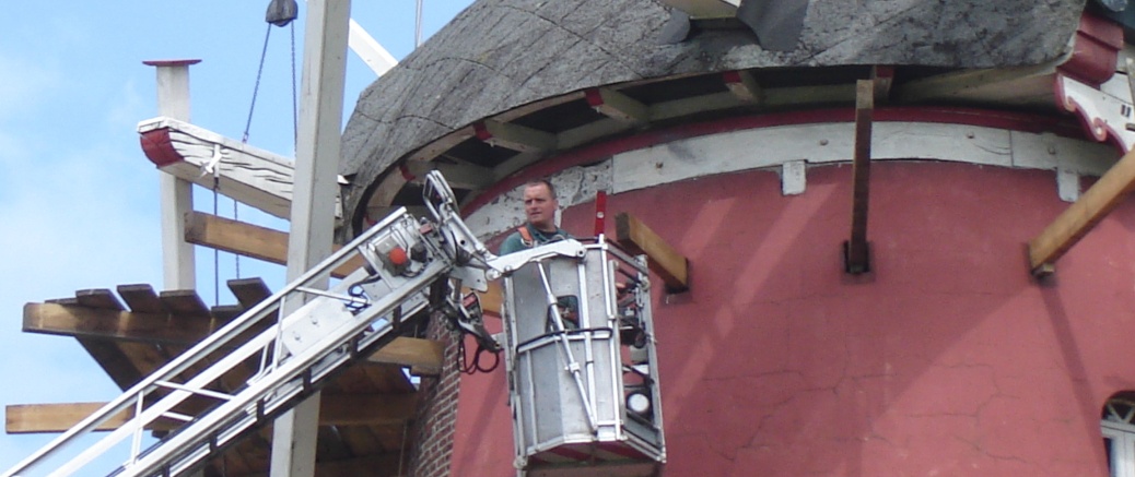 Onderhoudswerk aan de molen 2009
